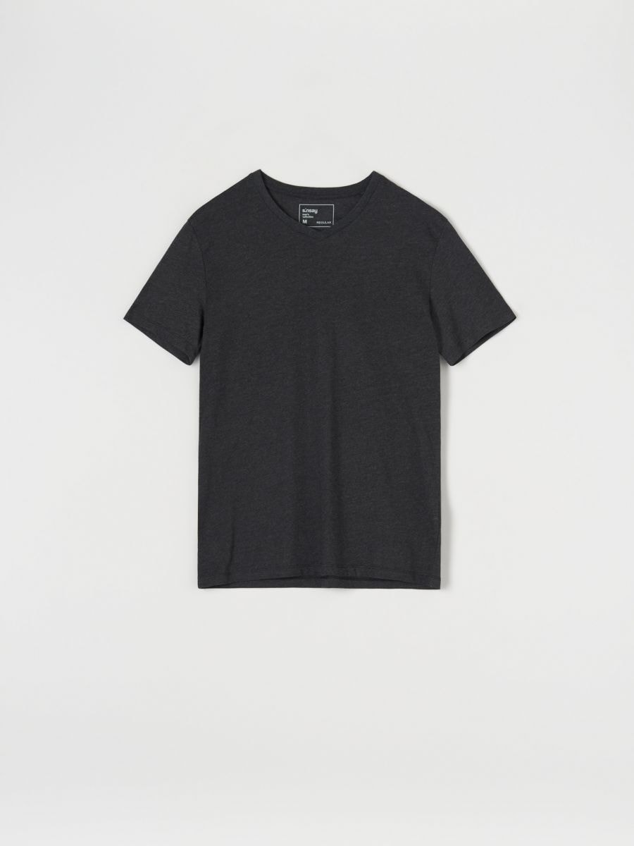 Lühikeste varrukatega särk - tumehall - SINSAY