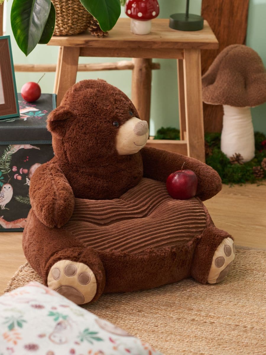 Plišani puf u obliku životinje - braon - SINSAY