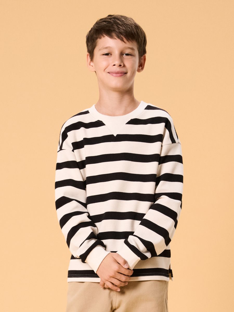 Bluza w paski - kremowy - SINSAY