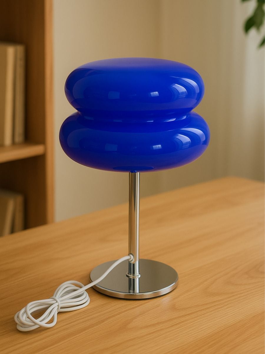 Lampa stołowa w stylu retro - niebieski - SINSAY