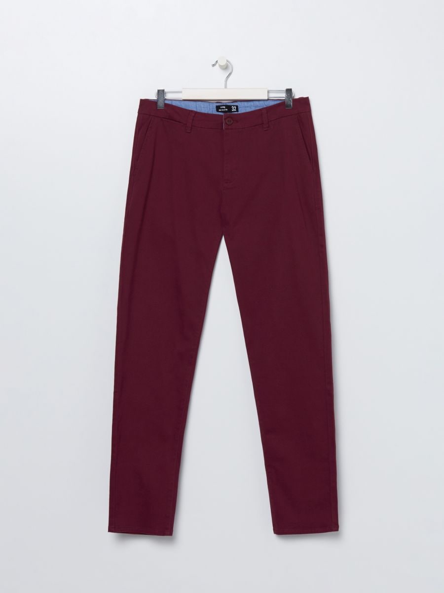 Chino trousers Color maroon - SINSAY - 0245A-83X