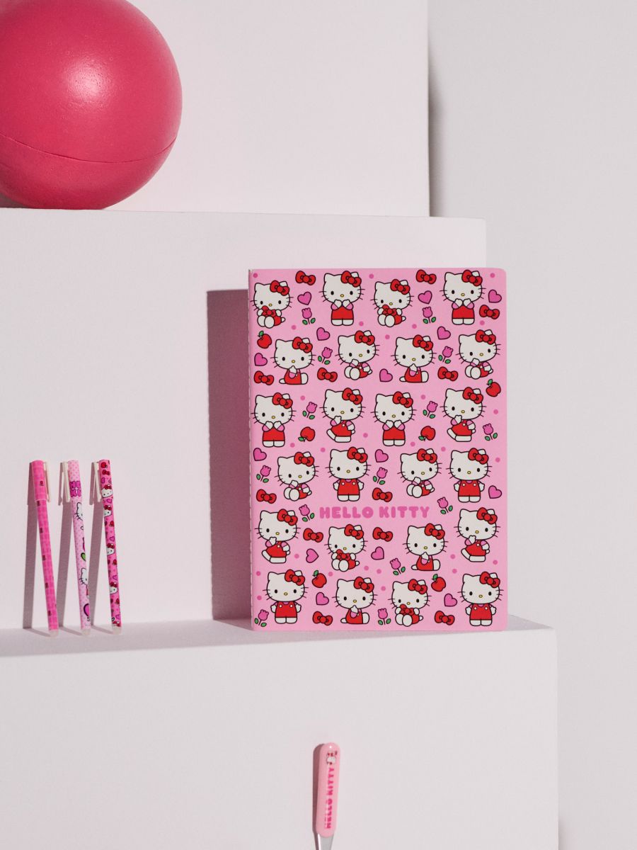 Zeszyt A4 w kratkę Hello Kitty - różowy - SINSAY