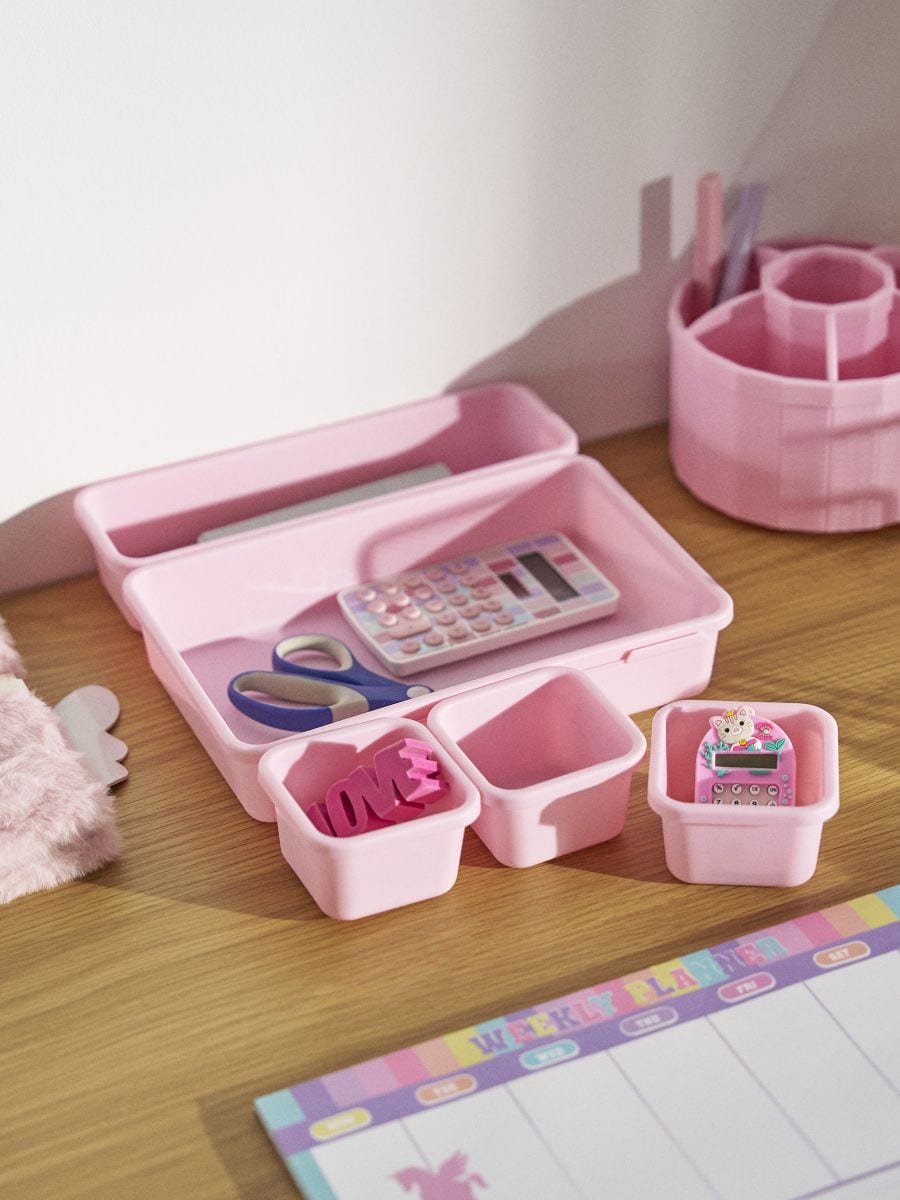 Organizery do szuflady 5 pack - różowy - SINSAY