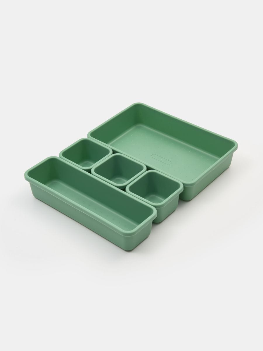 Organizery do szuflady 5 pack - zielony - SINSAY