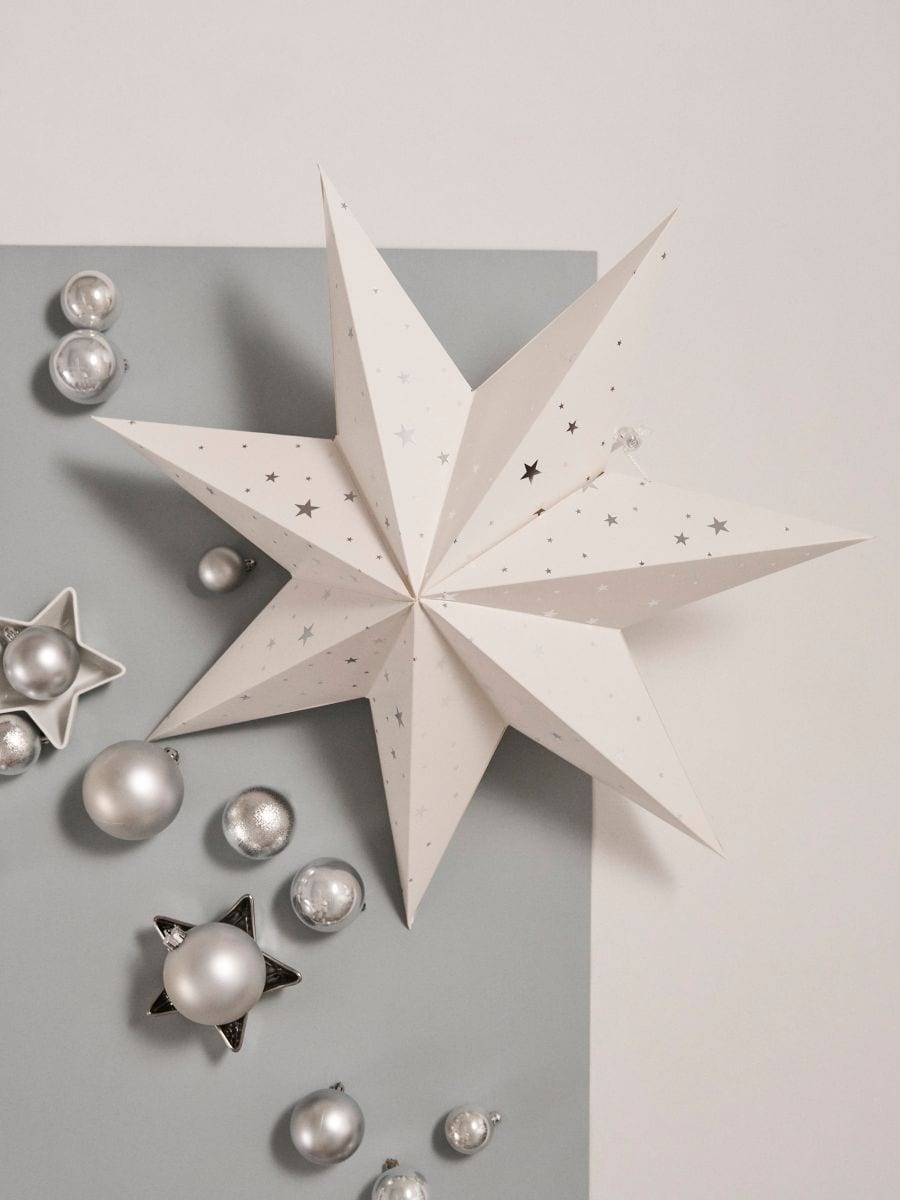 Різдвяна декорація у формі зірки - срібний - SINSAY