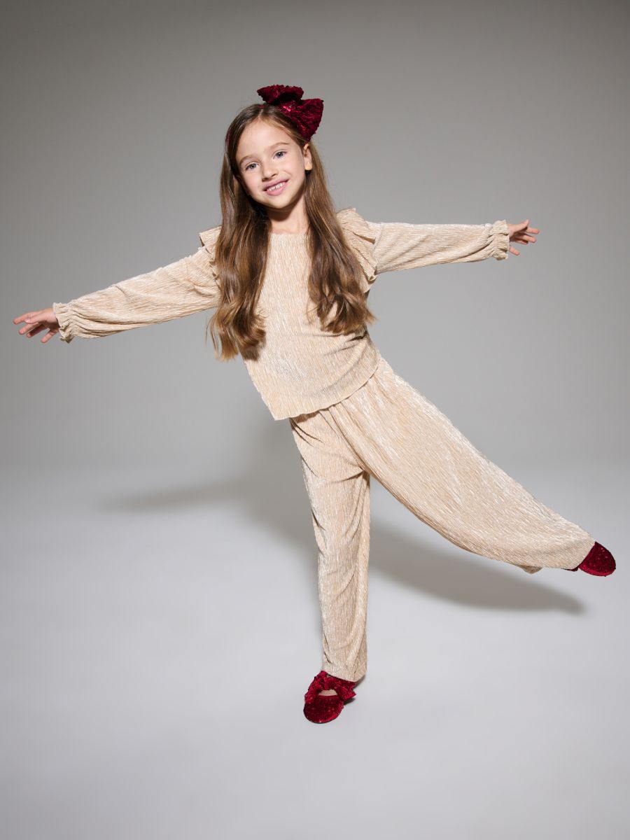 Komplet bluze in hlač - zlata - SINSAY