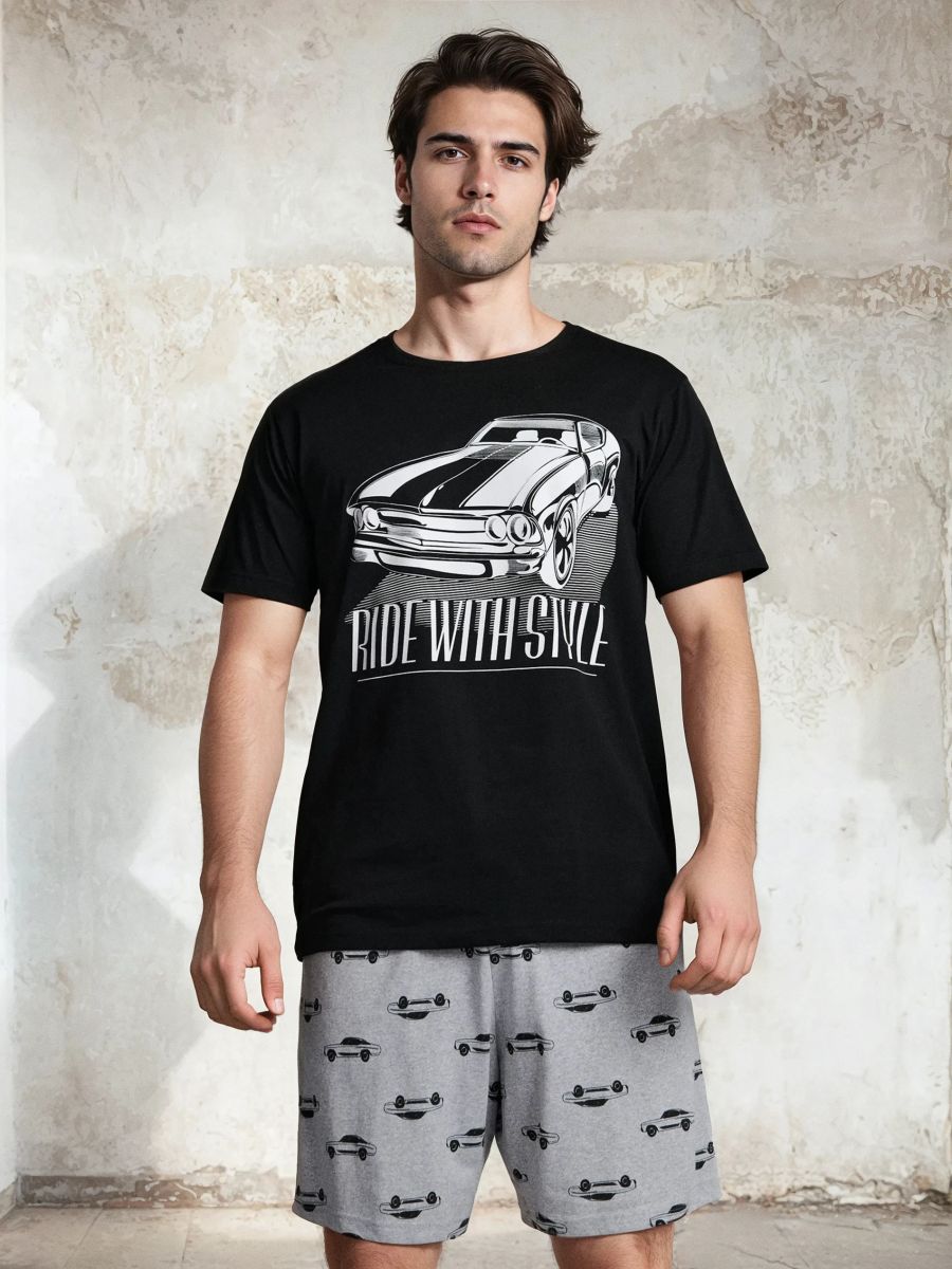 Pijama din două piese, cu imprimeu - multicolor - SINSAY
