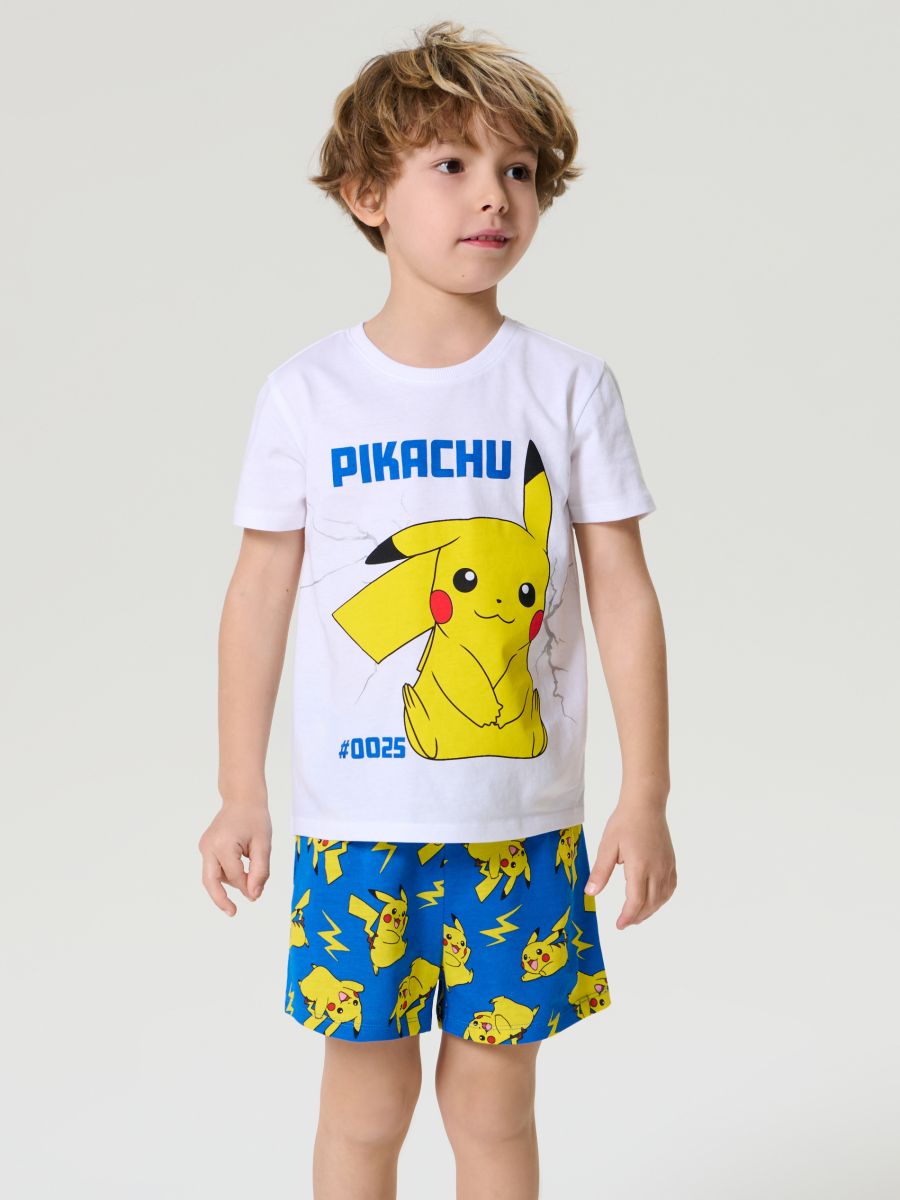 Bawełniana piżama dwuczęściowa Pokémon - biały - SINSAY