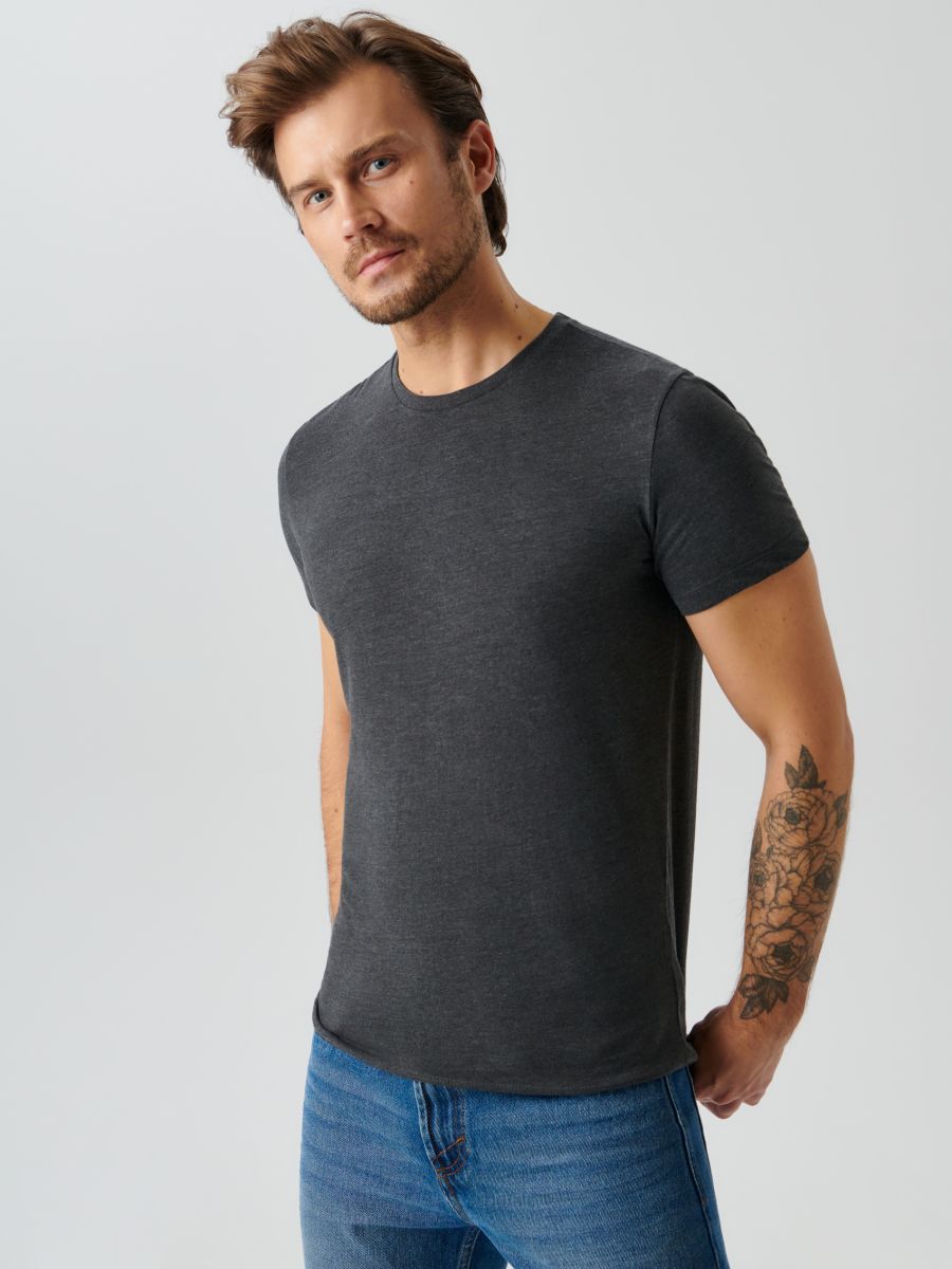 T-shirt - light grey - SINSAY
