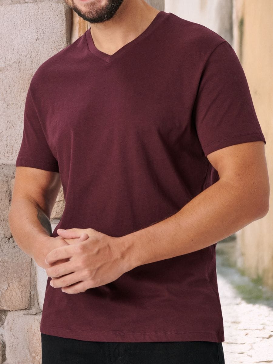 Tricou cu mânecă scurtă - mahon - SINSAY