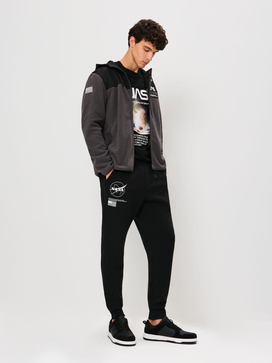 Παντελόνι tapered fit NASA - μαυρο - SINSAY