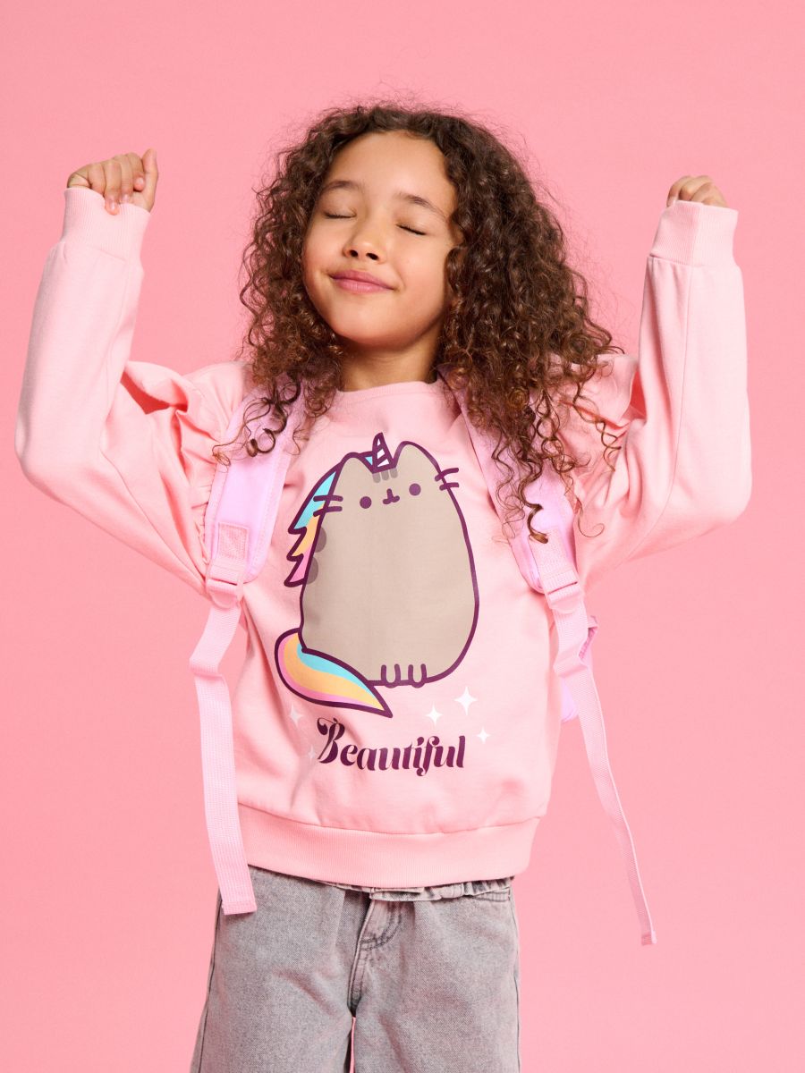 Dukserica crewneck Pusheen the Cat - roze - SINSAY