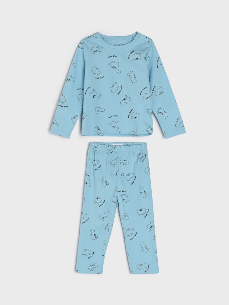 Set pijamale cu imprimeu - acvamarin - SINSAY
