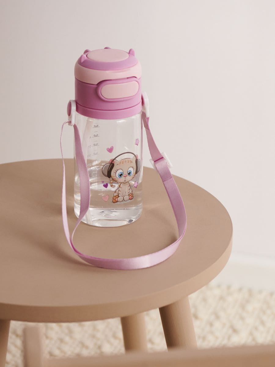 Пляшка для води - пастельний рожевий - SINSAY