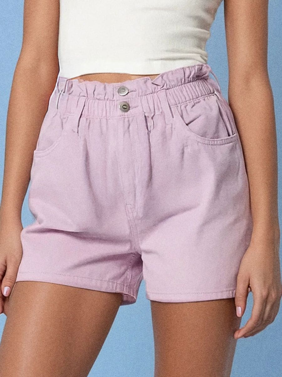 Шорти paperbag - пурпуровий - SINSAY