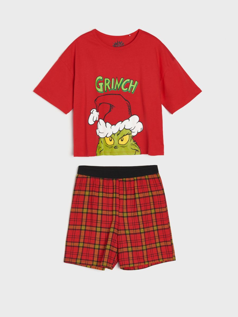 Grinch Christmas pyjama set - red - SINSAY