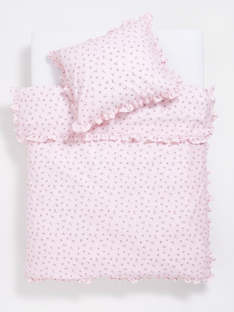 Komplet bombažne posteljnine - pastelno roza - SINSAY