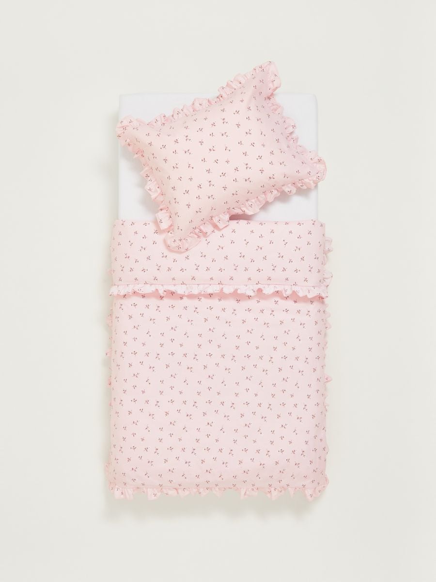 Set biancheria da letto in cotone - rosa pastello - SINSAY