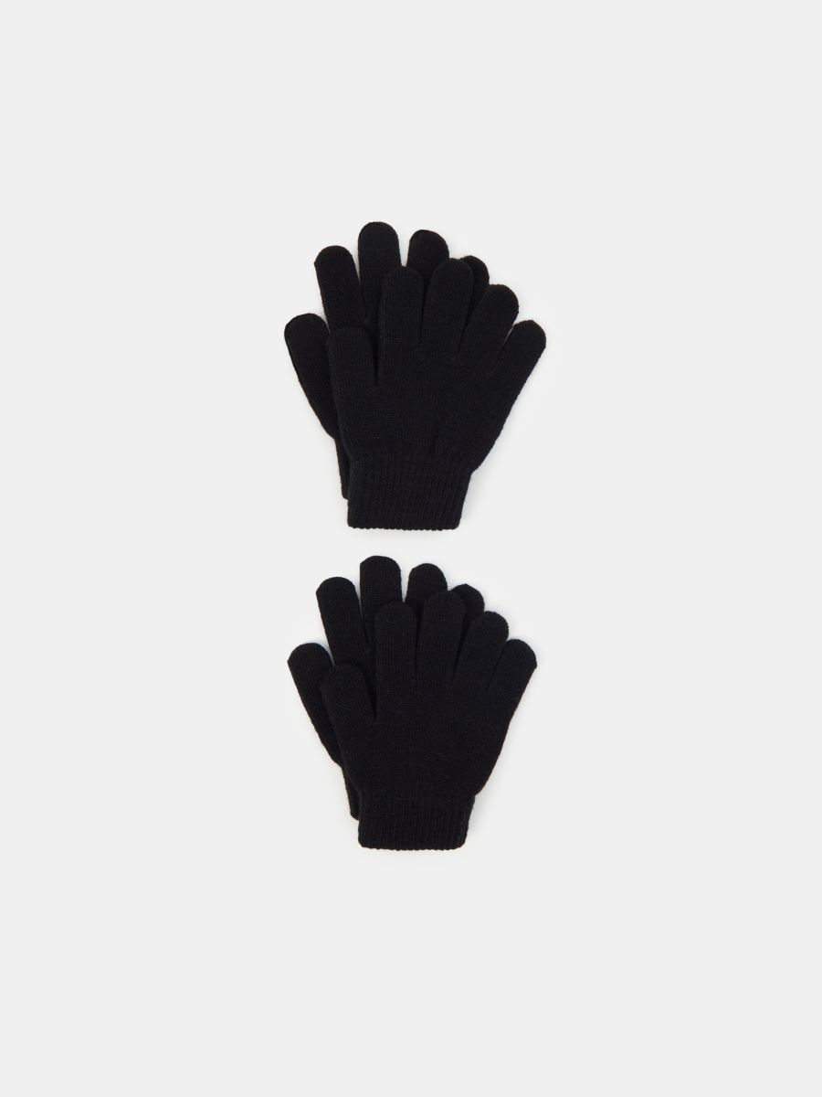 Rękawiczki 2 pack - czarny - SINSAY