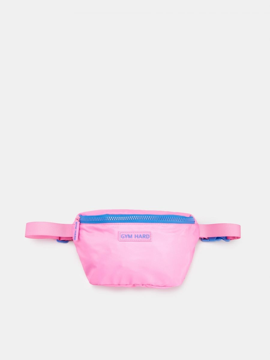 GYM HARD bum bag - pink - SINSAY