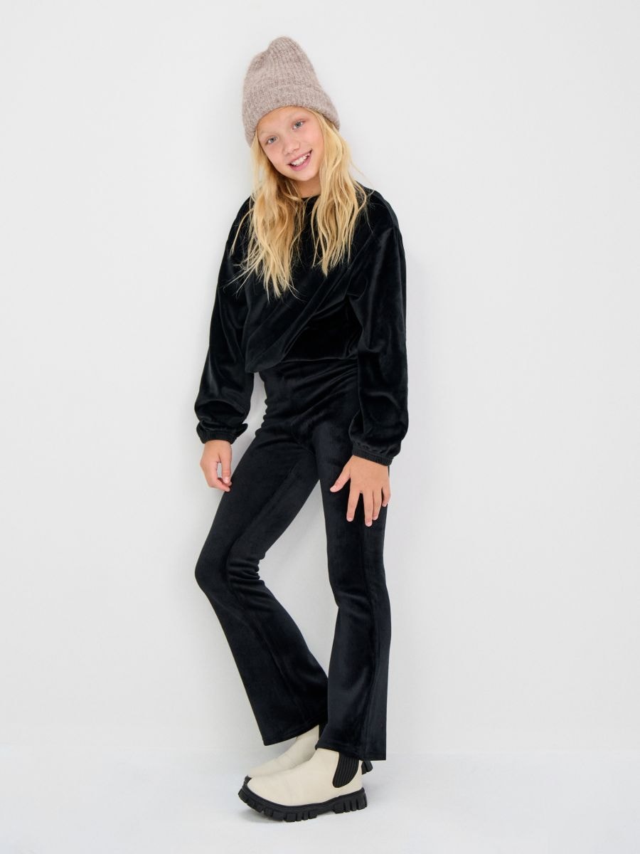 Legginsy flare - czarny - SINSAY