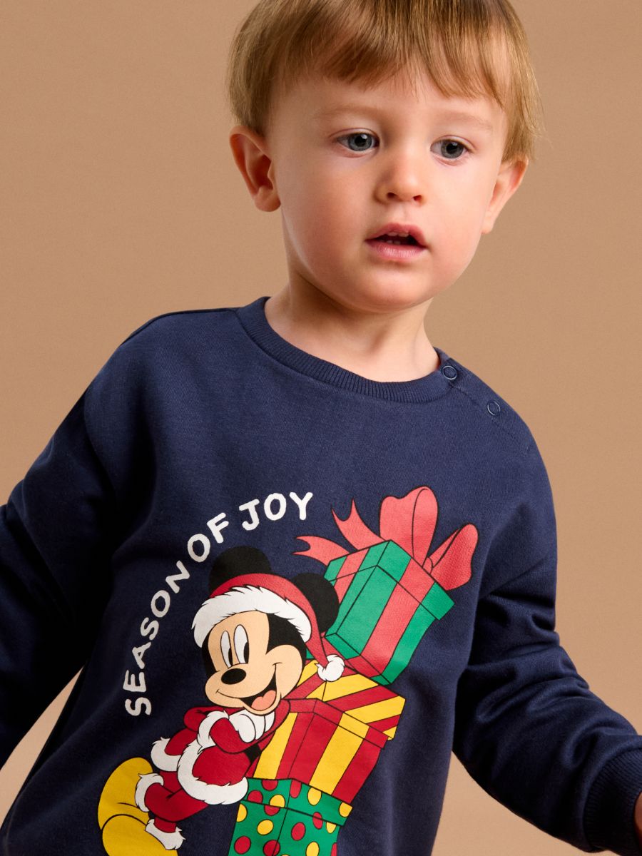 Суичър с обло деколте Mickey Mouse - нави - SINSAY