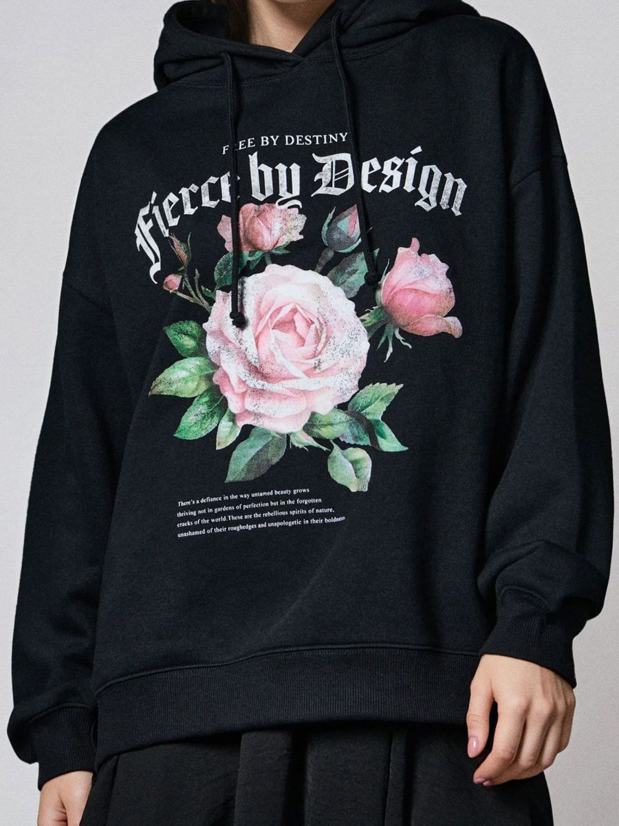 Hanorac tip hoodie - negru - SINSAY