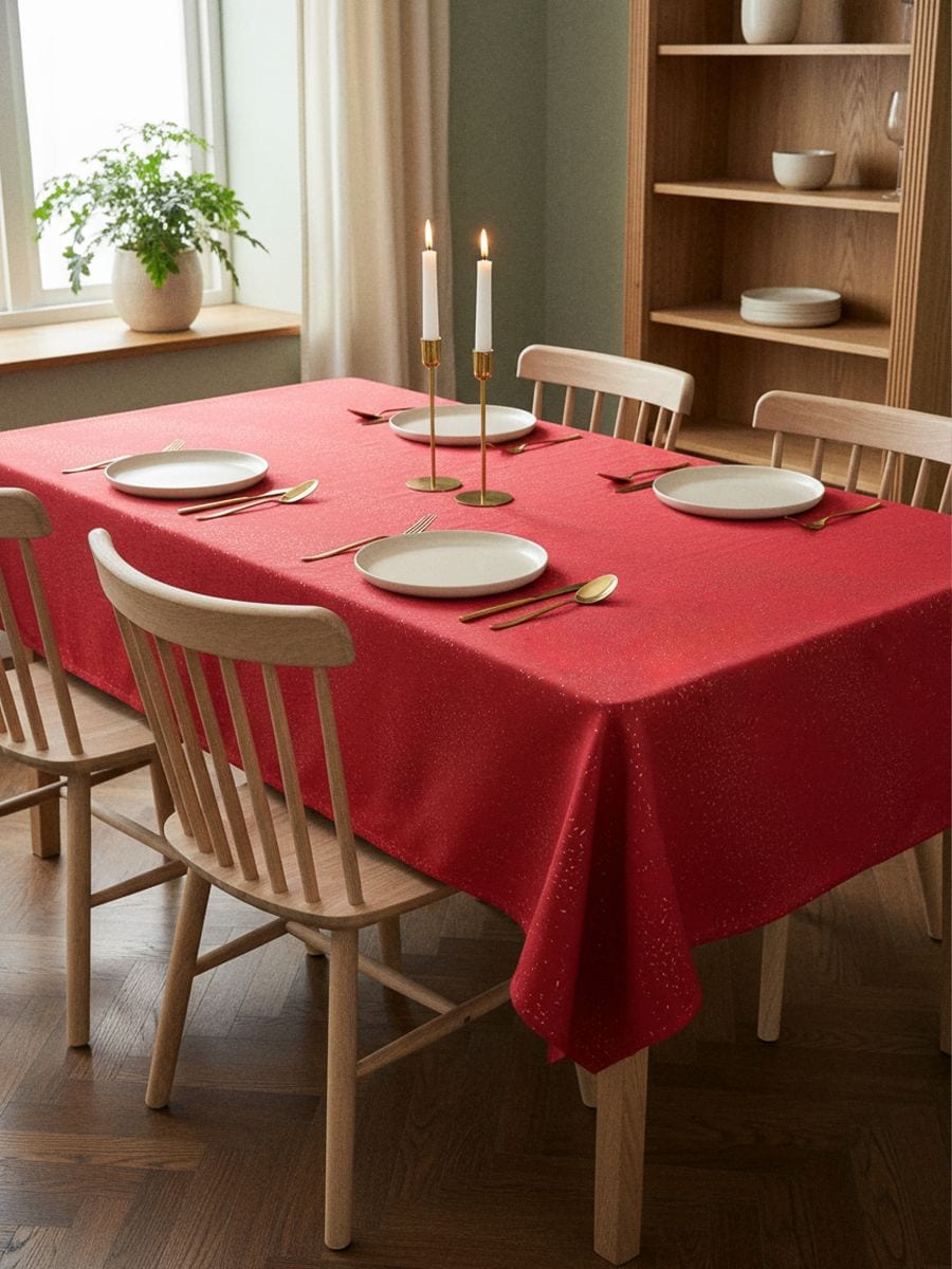 Dekorativni prt z zlatimi detajli - rdeča - SINSAY