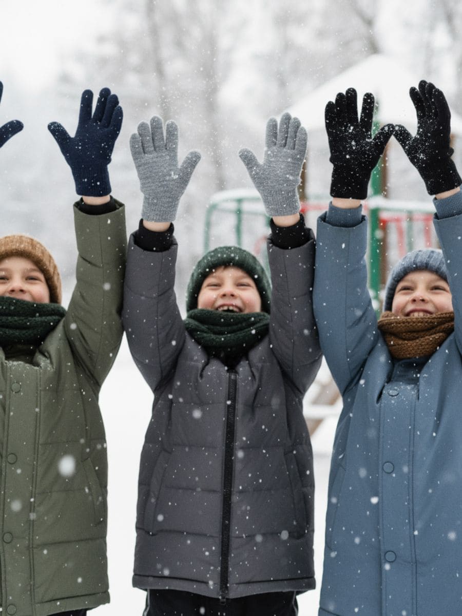 Rukavice 3 kom - crno - SINSAY