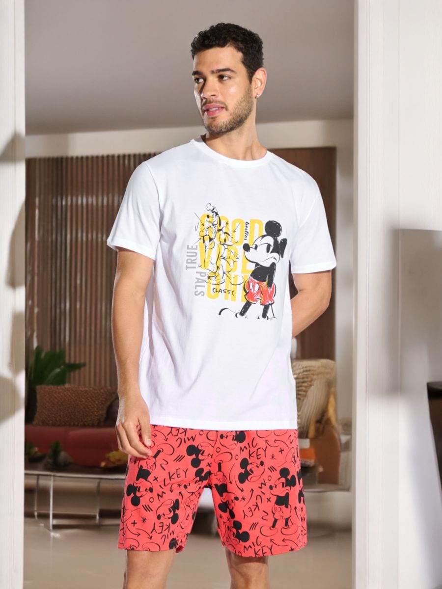 Pyžamová souprava Mickey Mouse - bílá - SINSAY