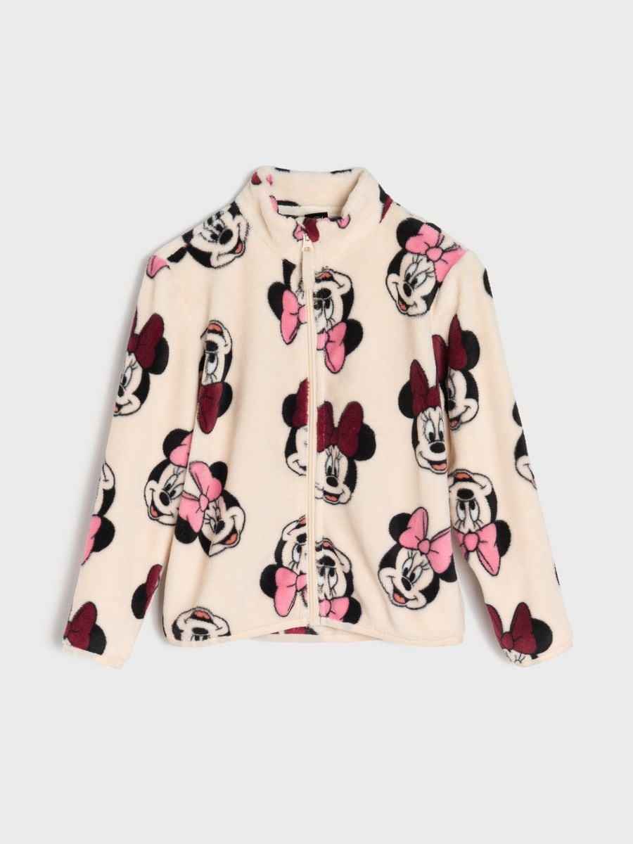 Flísová mikina Minnie Mouse - pastelová růžová - SINSAY