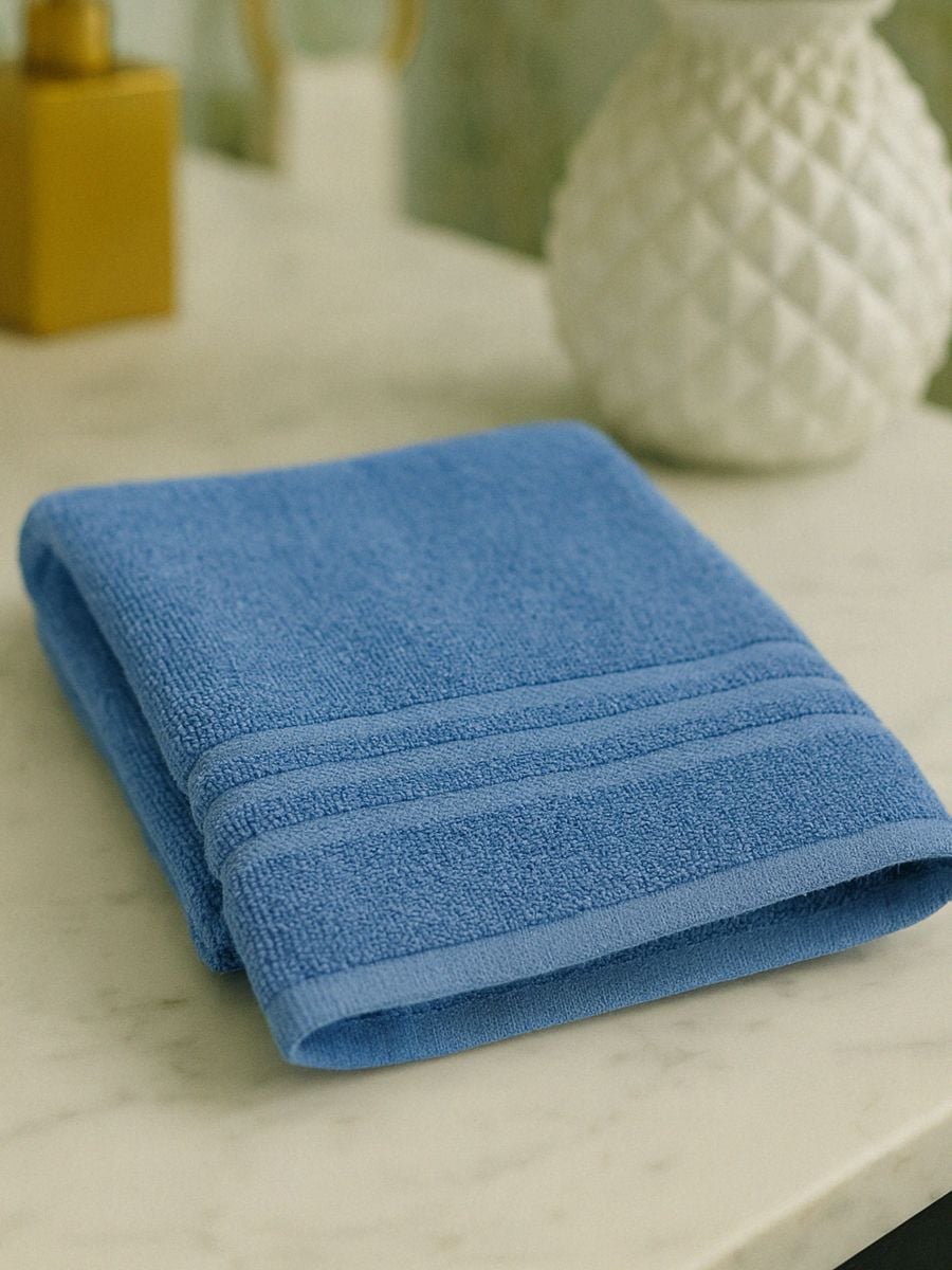 Prosop din bumbac - albastru metalizat - SINSAY