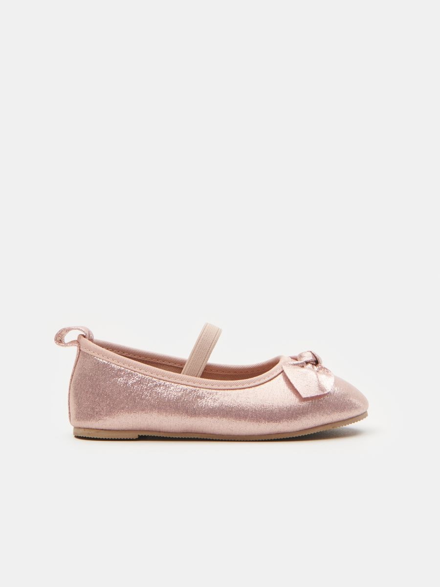 Ballerinas with bow details - pastel pink - SINSAY