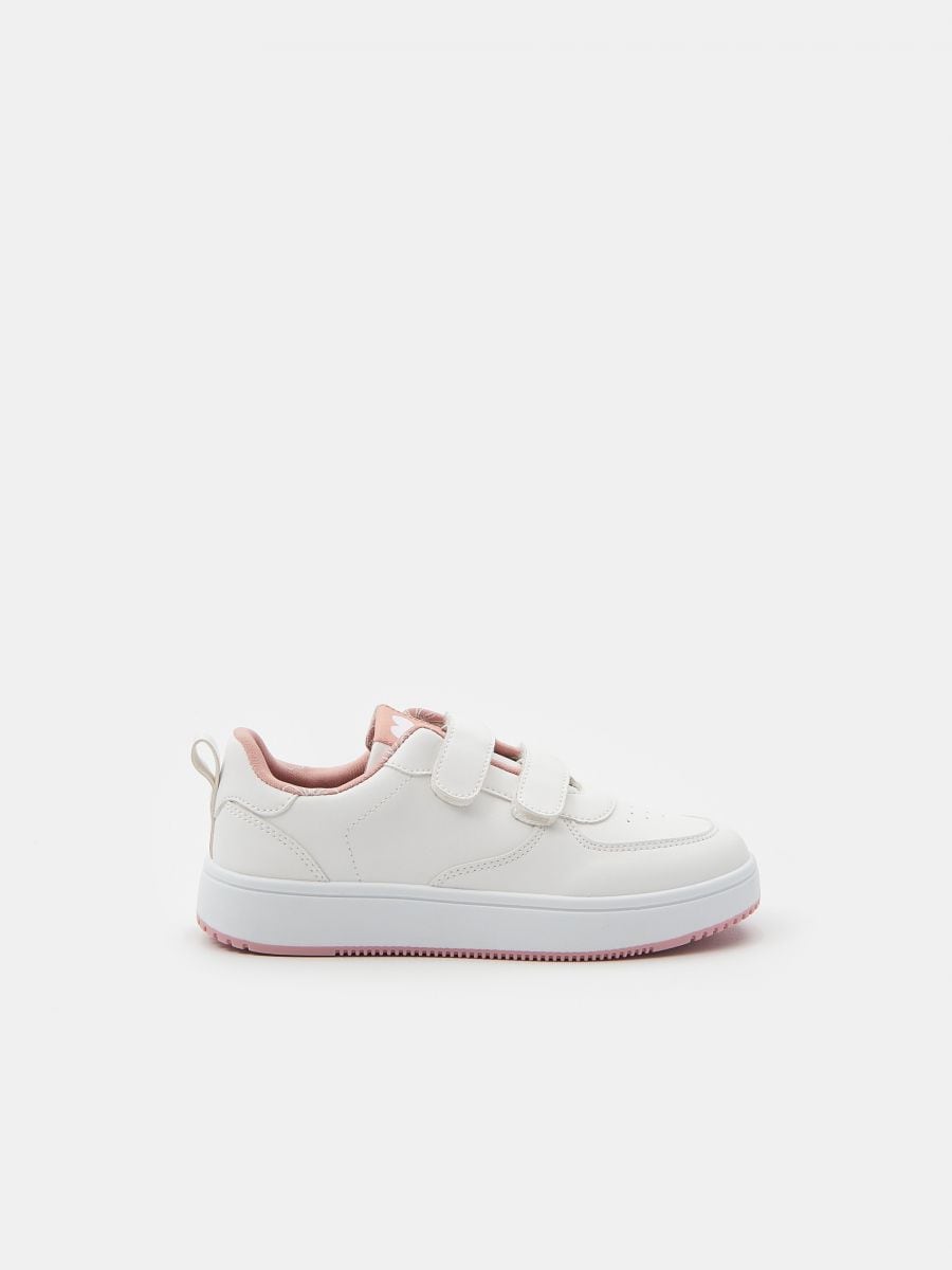 Sneakers with Velcro fastening - white - SINSAY