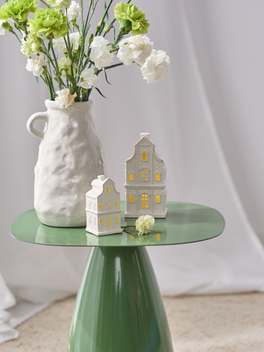 Ceramiczna lampka LED w kształcie domku - biały - SINSAY
