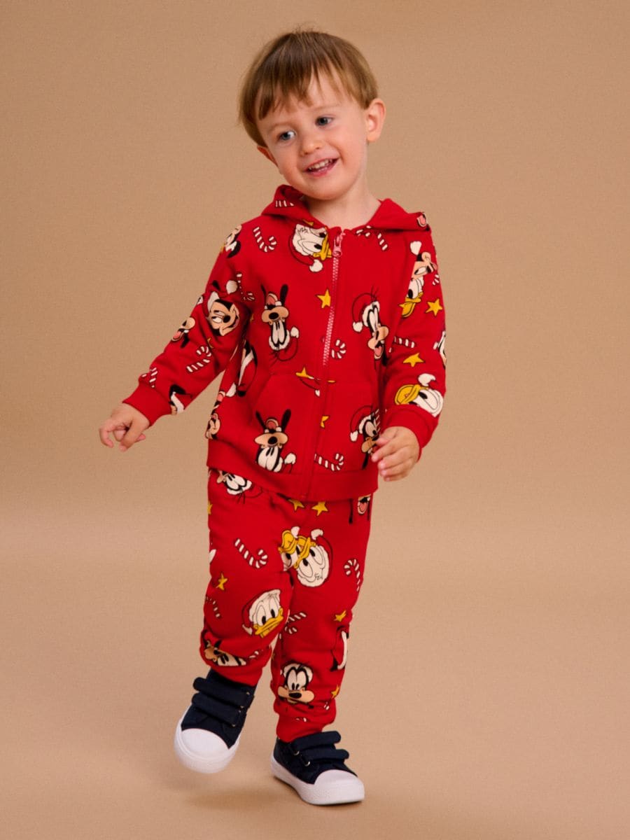 Jogger hlače Mickey Mouse - rdeča - SINSAY