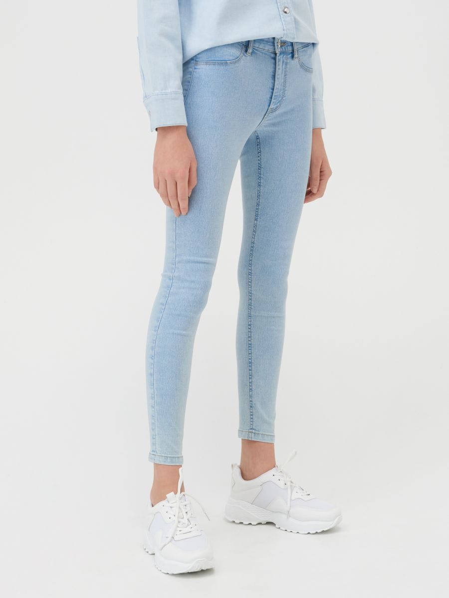 Skinny mid waist jeans Color blue SINSAY 0593B-05J