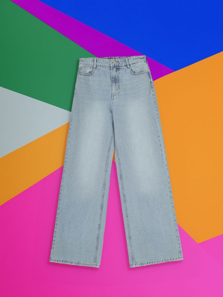 Wide-Leg-Jeans - Blau - SINSAY