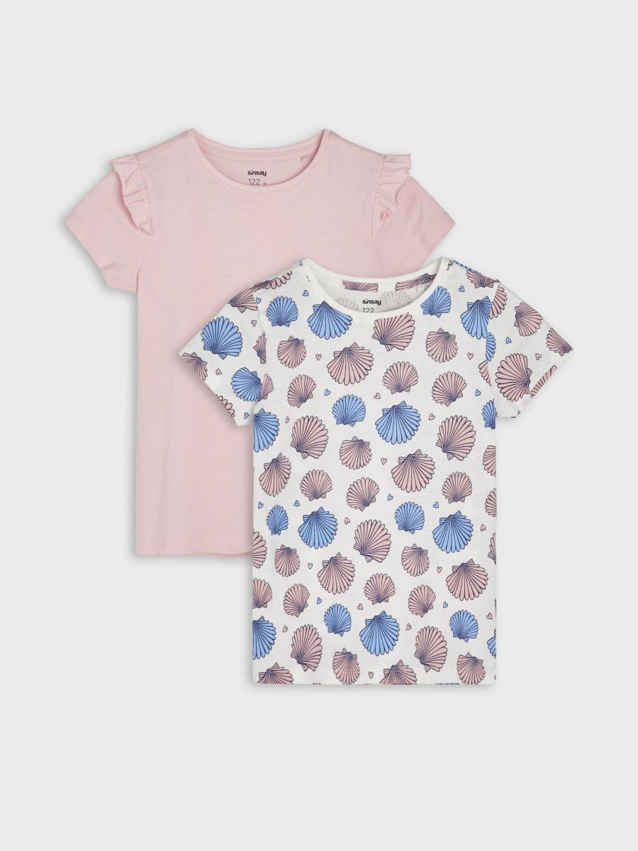 Koszulki 2 pack - różowy - SINSAY