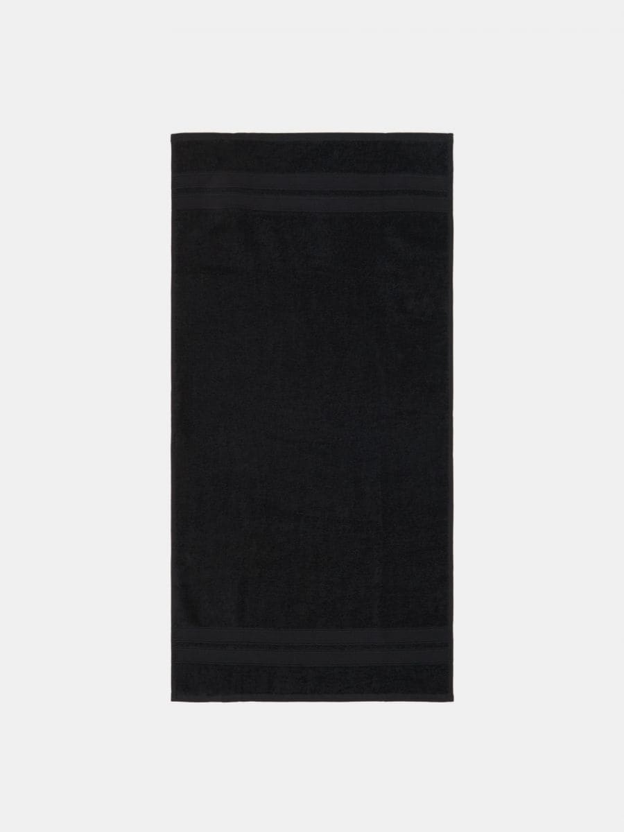 Βαμβακερή πετσέτα - μαυρο - SINSAY