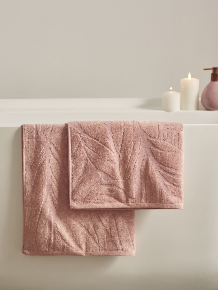 Cotton towel - pastel pink - SINSAY