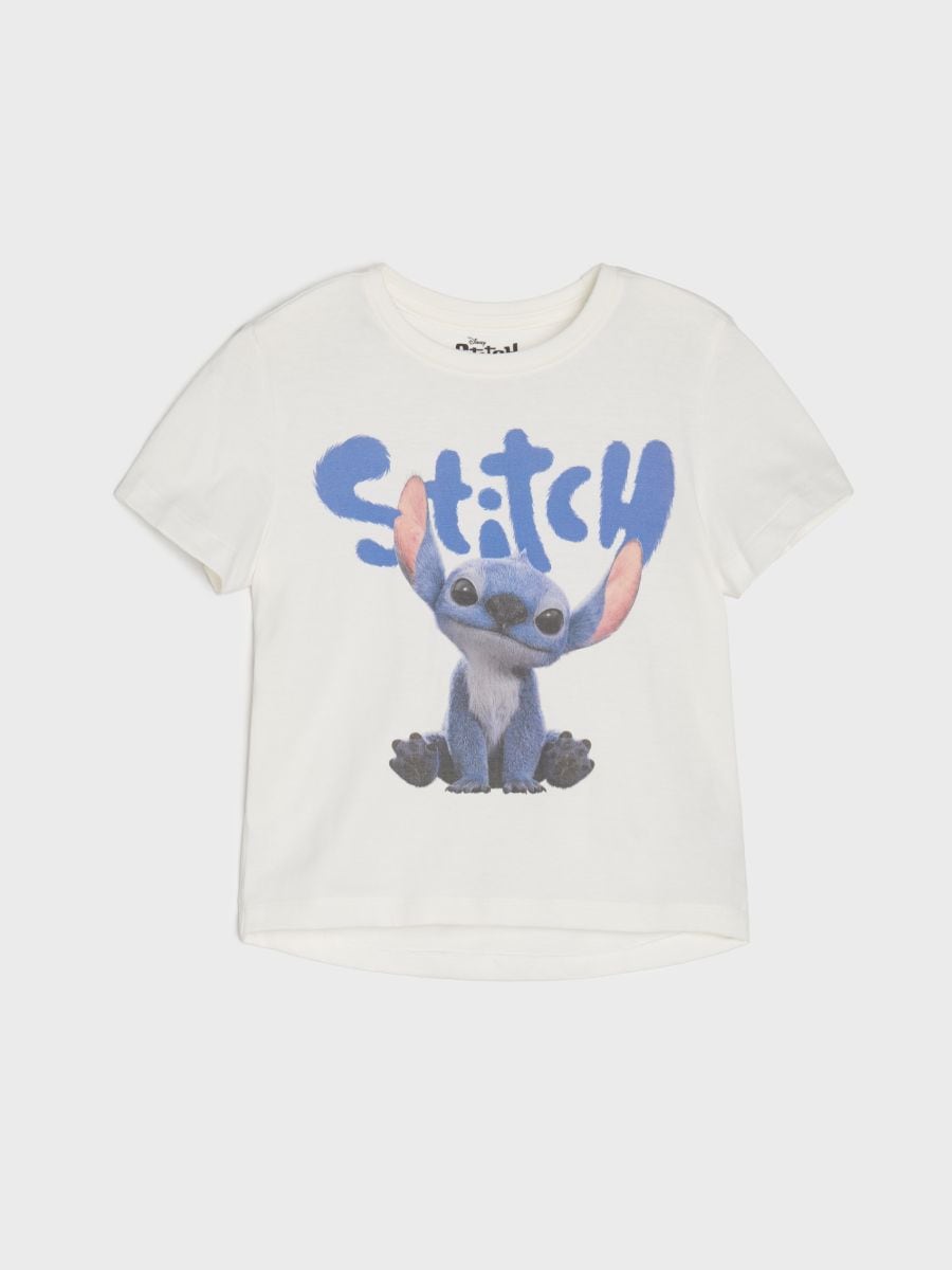 Majica Stitch - krema - SINSAY