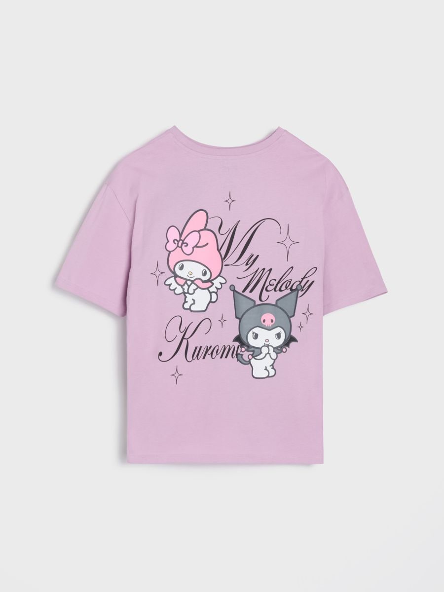 Koszulka z nadrukiem na plecach Hello Kitty - fioletowy - SINSAY