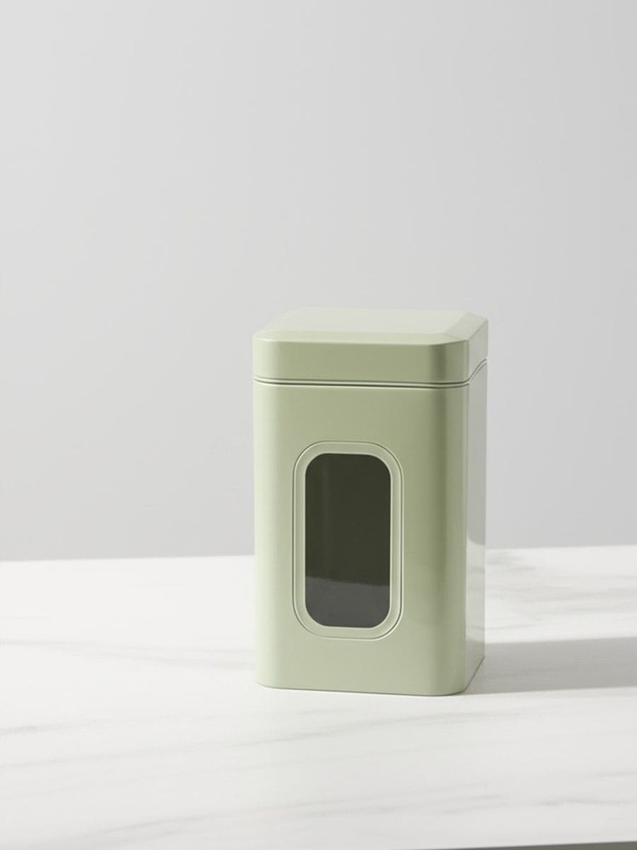 Металевий контейнер для їжі з кришкою - блідо-зелений - SINSAY