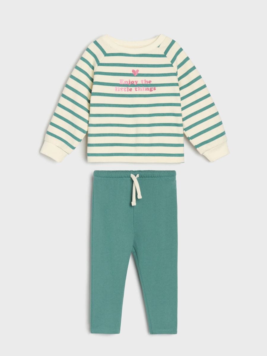 Sportinio nertinio ir tamprių komplektas - kreminė - SINSAY