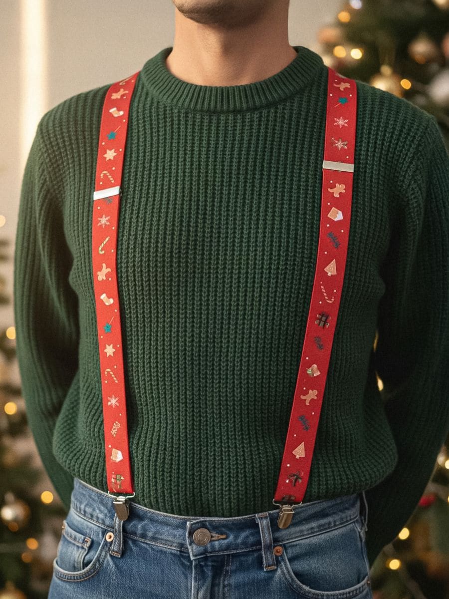 Τιράντες με γιορτινό θέμα - κοκκινο - SINSAY