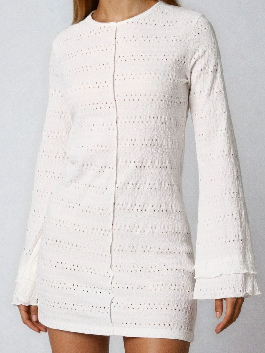 Letní mini šaty - krémová - SINSAY