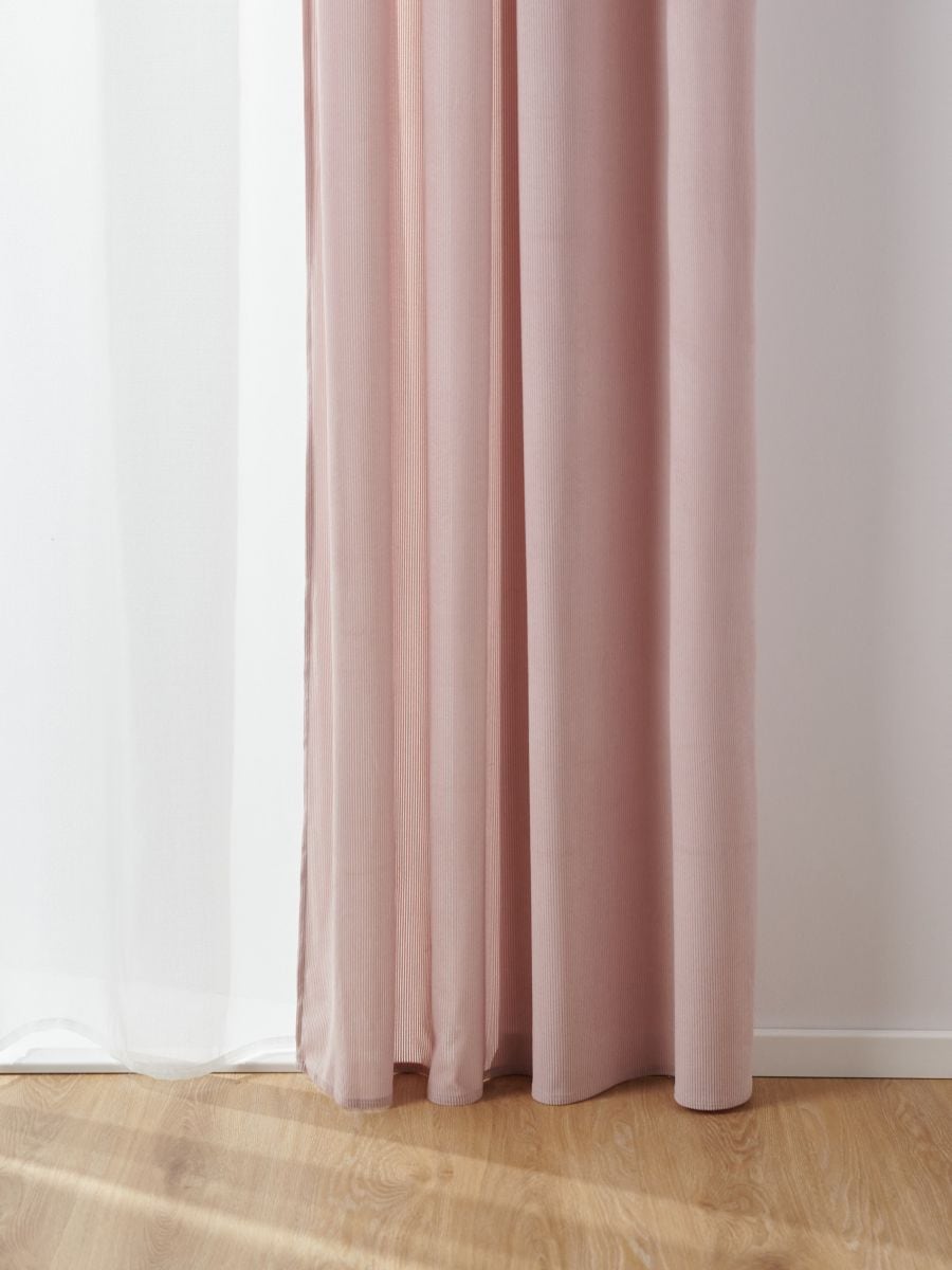 Velúrová záclona - popolavá ružová - SINSAY