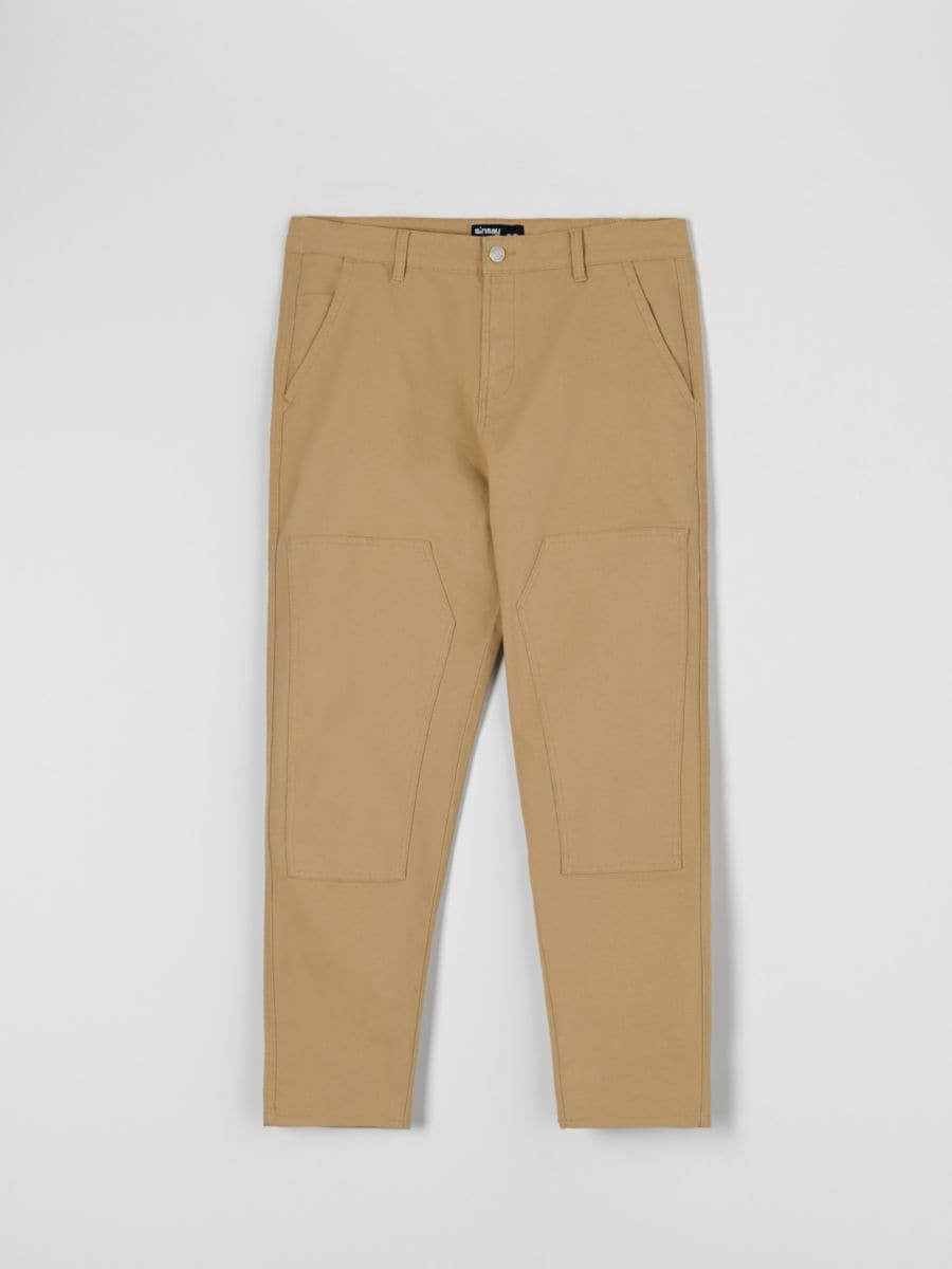 Chino slim trousers - beige - SINSAY