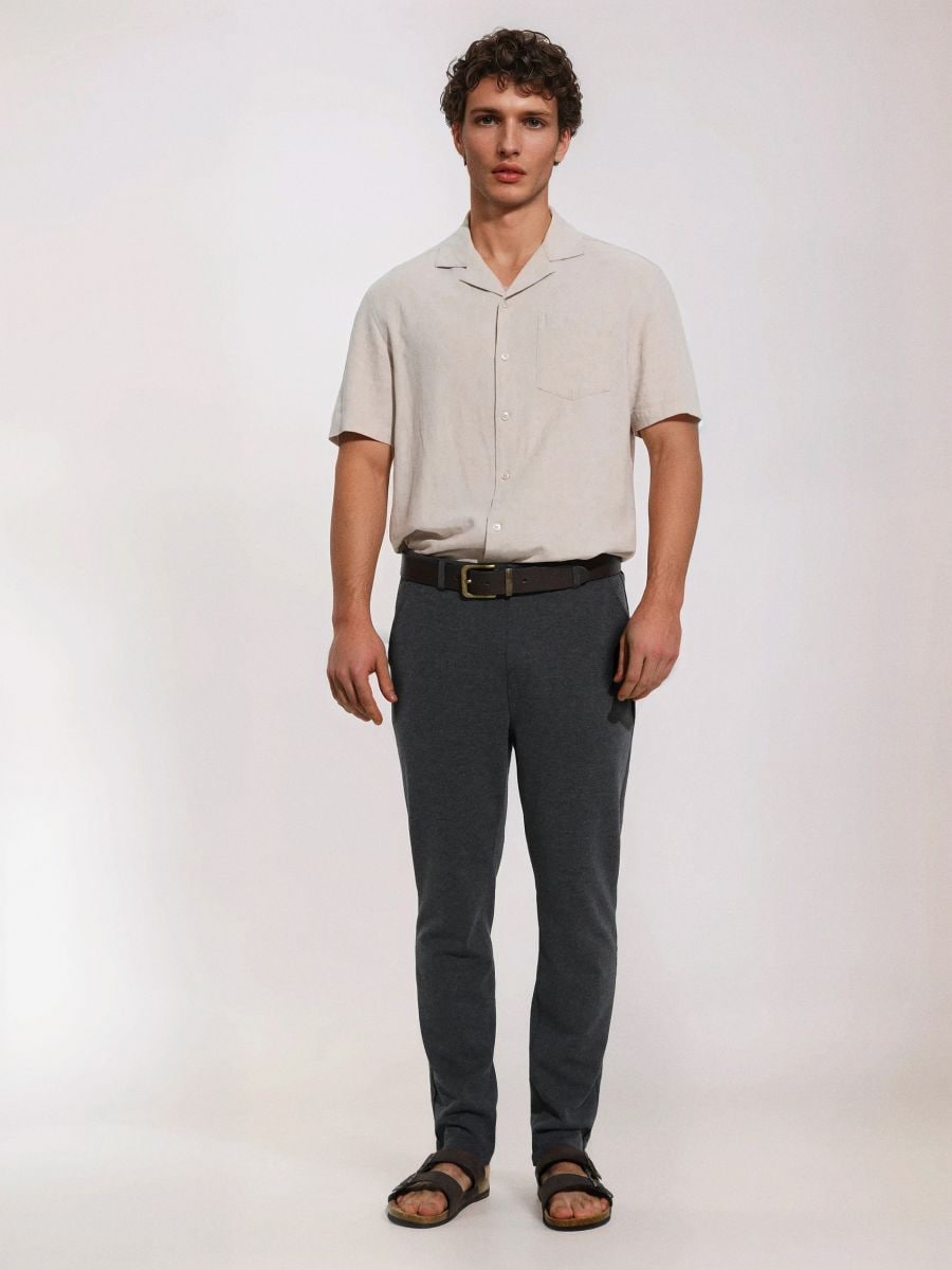 Nadrág slim fit - fekete - SINSAY